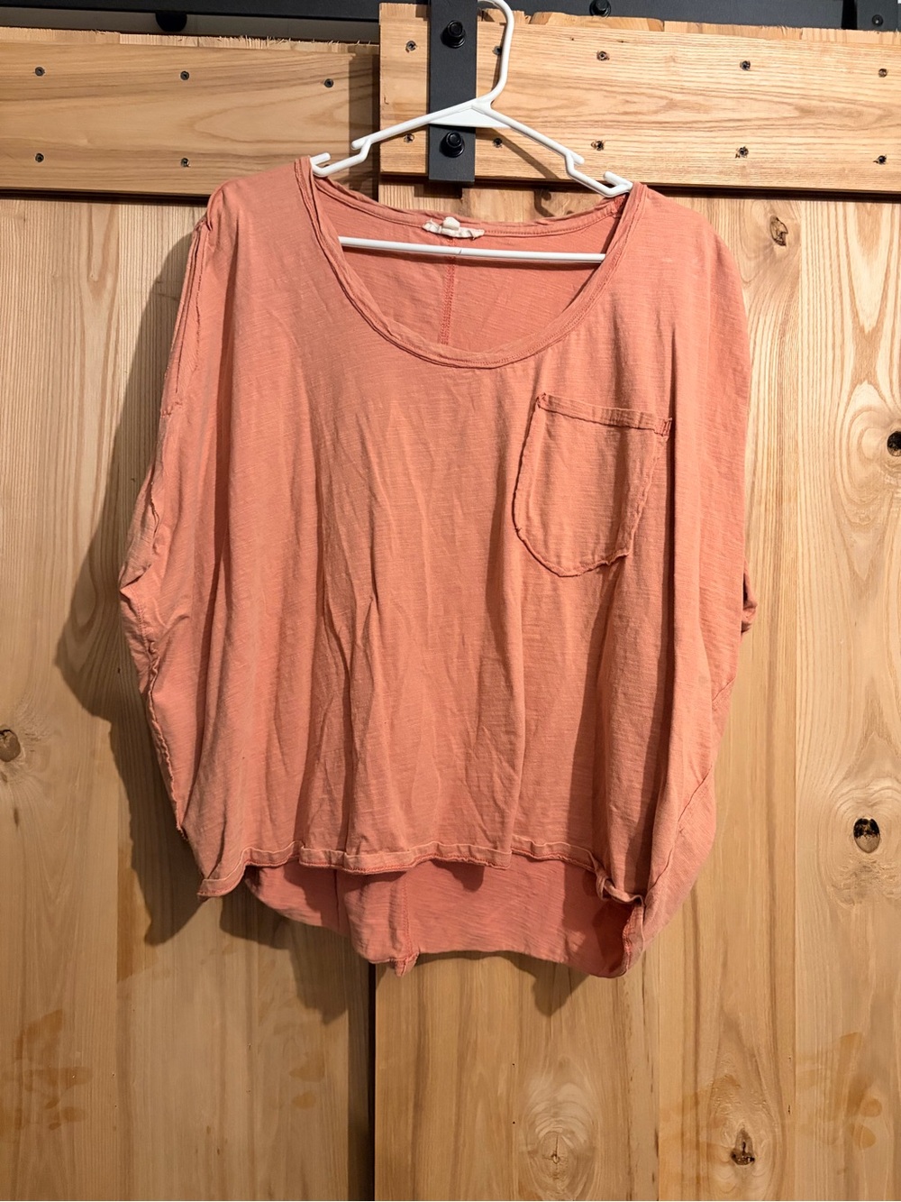 Oli & Hali Coral Muscle Tee with Pocket